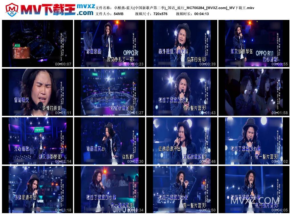卓猷燕-蓝天(中国新歌声第二季)_国语_流行_MC700284